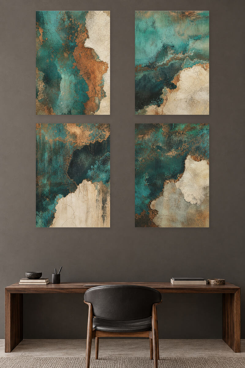 Verdigris слой в интерьере