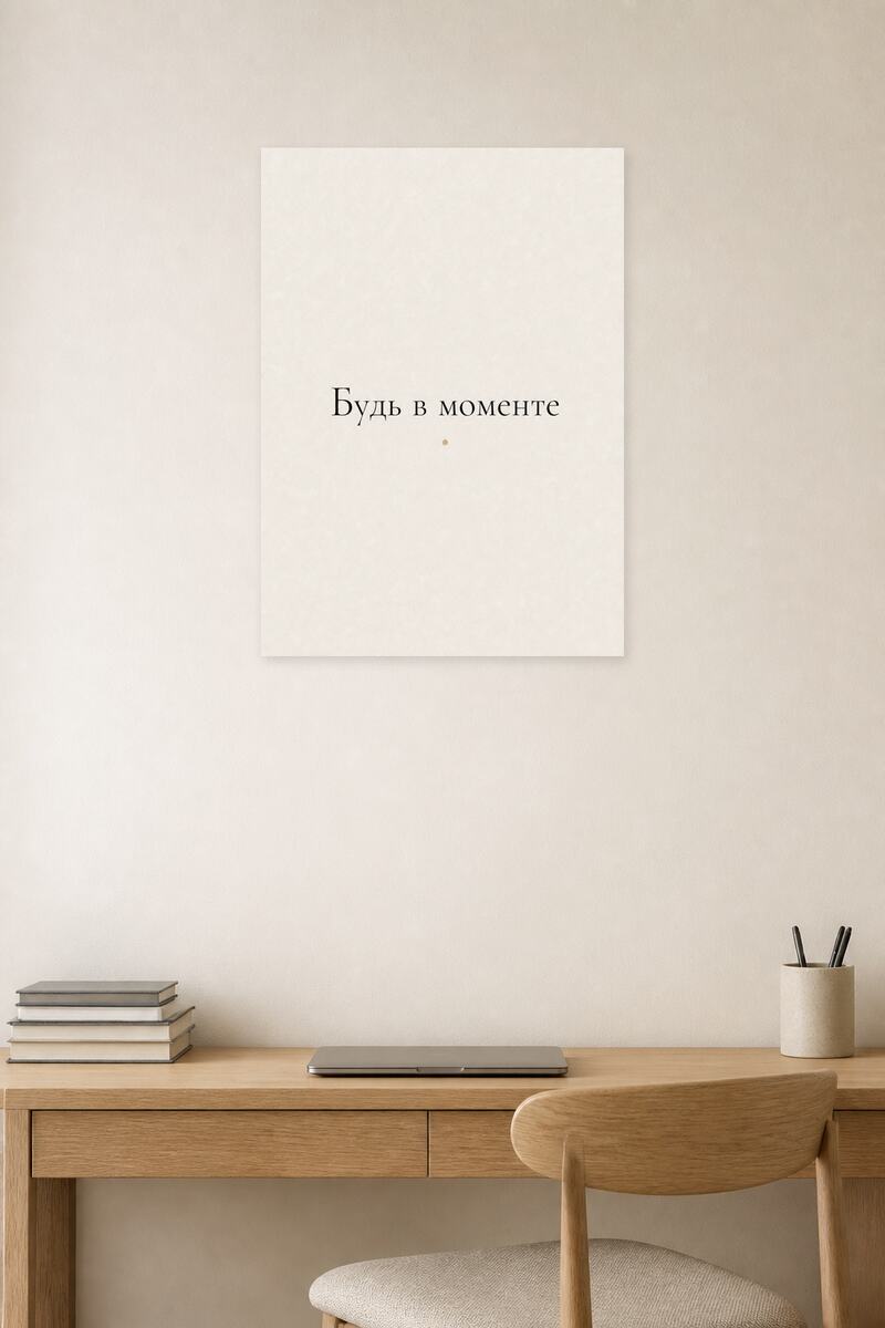 Будь в моменте в интерьере